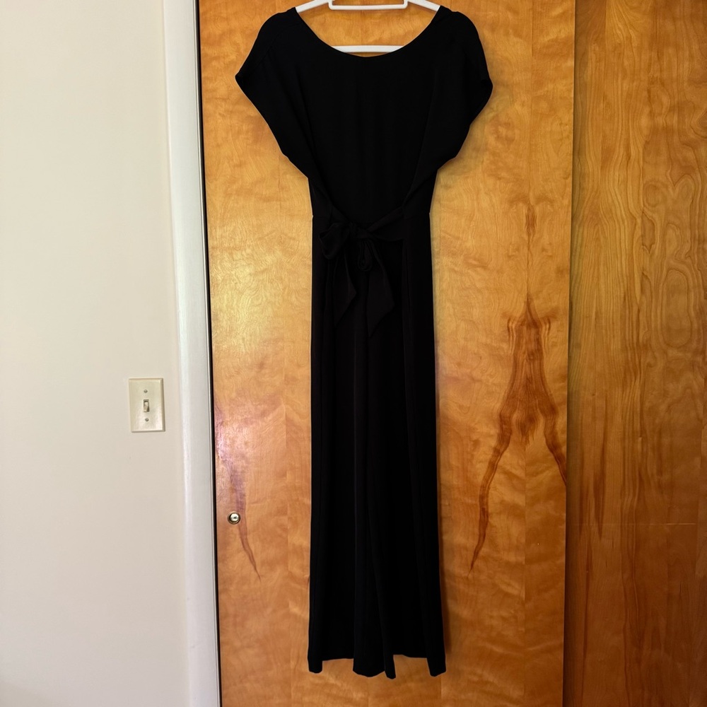 Classic Black Tie-Waist Jumpsuit